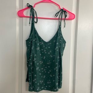 Abercrombie Green Tie Strap Tank - Size Medium